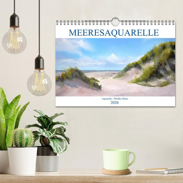 Produktbild: MEERESAQUARELLE (Wandkalender 2026 DIN A4 quer), CALVENDO Monatskalender