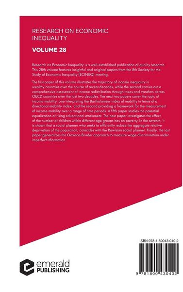 Produktbild: Inequality, Redistribution and Mobility