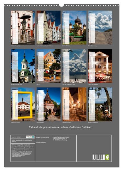Produktbild: Estland - Impressionen aus dem n&ouml;rdlichen Baltikum (Wandkalender 2026 DIN A2 hoch), CALVENDO Monatskalender