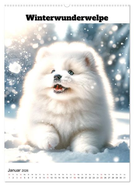 Produktbild: Hundewelpen zum Verlieben (hochwertiger Premium Wandkalender 2026 DIN A2 hoch), Kunstdruck in Hochglanz