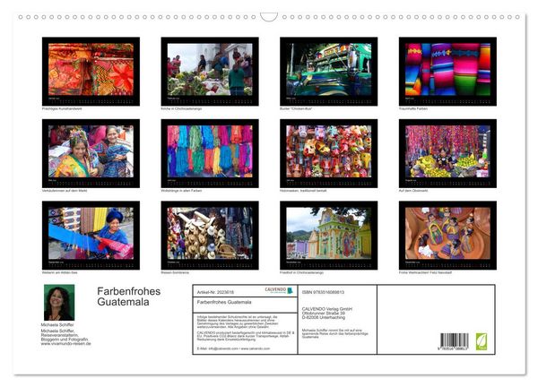 Produktbild: Farbenfrohes Guatemala (Wandkalender 2026 DIN A2 quer), CALVENDO Monatskalender