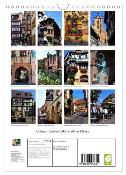 Produktbild: Colmar - Zauberhafte Stadt im Elsass (Wandkalender 2026 DIN A4 hoch), CALVENDO Monatskalender