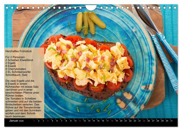 Produktbild: Low Carb - Leichte Rezepte f&uuml;r jeden Tag (Wandkalender 2026 DIN A4 quer), CALVENDO Monatskalender