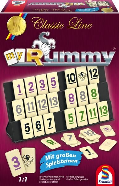 Schmidt Spiele - Classic Line, MyRummy, mit großen Spielfiguren