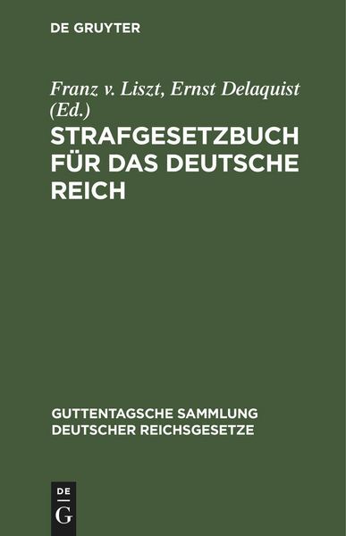 Produktbild: Strafgesetzbuch f&uuml;r das Deutsche Reich