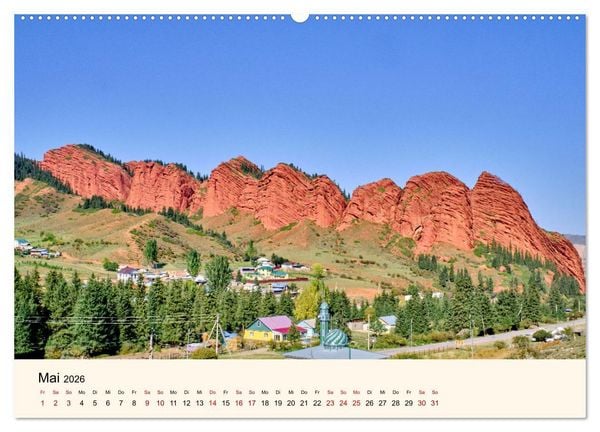Produktbild: Kirgistan - Traumhafte Landschaften (hochwertiger Premium Wandkalender 2026 DIN A2 quer), Kunstdruck in Hochglanz