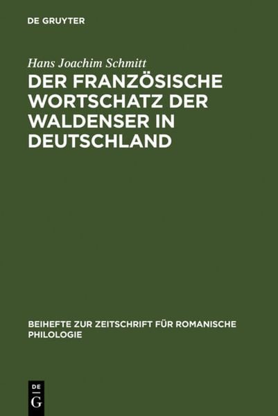 Produktbild: Der franz&ouml;sische Wortschatz der Waldenser in Deutschland