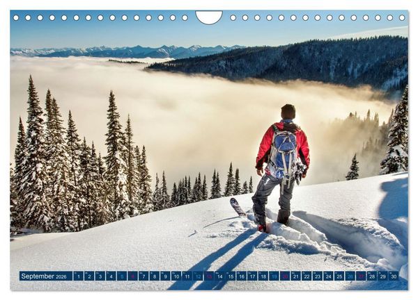 Produktbild: Skimountaineering - Erobere die Berge im Winter (Wandkalender 2026 DIN A4 quer), CALVENDO Monatskalender
