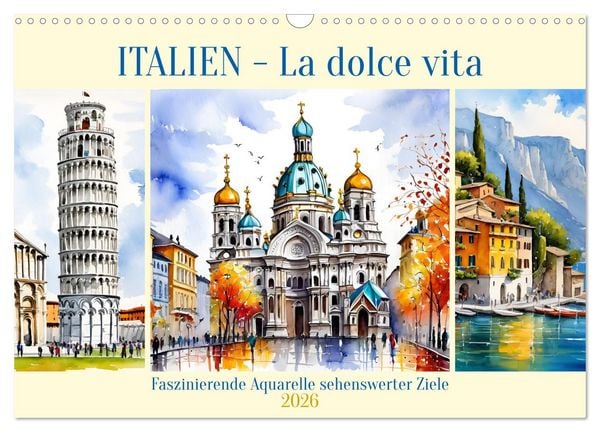Produktbild: Italien - La dolce vita (Wandkalender 2026 DIN A3 quer), CALVENDO Monatskalender