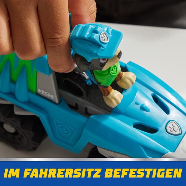 Produktbild: PAW Patrol - Rex-Figur mit Dinosaurier-Rettungsfahrzeug, stabiles Basis-Fahrzeug (2025), authentisches Spielzeug zur Serie f&uuml;r Kinder ab 3 Jahren
