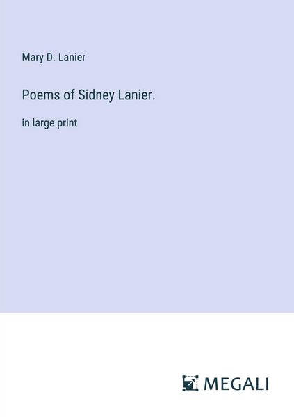Produktbild: Poems of Sidney Lanier.