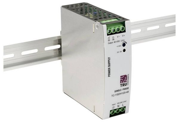 Produktbild: TRU COMPONENTS TC-13864568 Hutschienen-Netzteil (DIN-Rail) 48 V/DC 2.5 A 120 W Anzahl Ausg&auml;nge:1 x Inhalt 1 St.