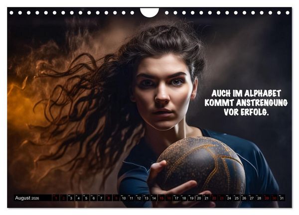 Produktbild: Motivation und Handball (Wandkalender 2026 DIN A4 quer), CALVENDO Monatskalender
