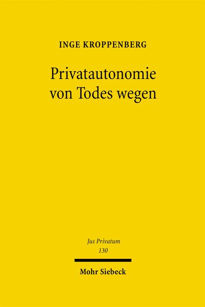 Produktbild: Privatautonomie von Todes wegen