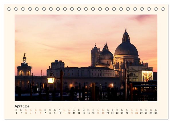 Produktbild: Venedig - Magie bei Nacht (Tischkalender 2026 DIN A5 quer), CALVENDO Monatskalender