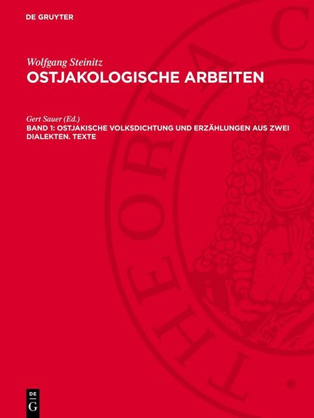 Produktbild: Ostjakische Volksdichtung und Erz&auml;hlungen aus zwei Dialekten. Texte