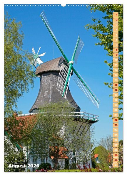 Produktbild: Deutschlands historische Windm&uuml;hlen (Wandkalender 2026 DIN A2 hoch), CALVENDO Monatskalender