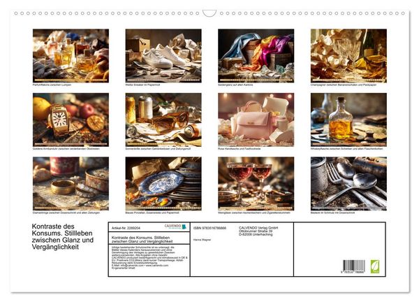 Produktbild: Kontraste des Konsums. Stillleben zwischen Glanz und Verg&auml;nglichkeit (Wandkalender 2027 DIN A2 quer), CALVENDO Monatskalender