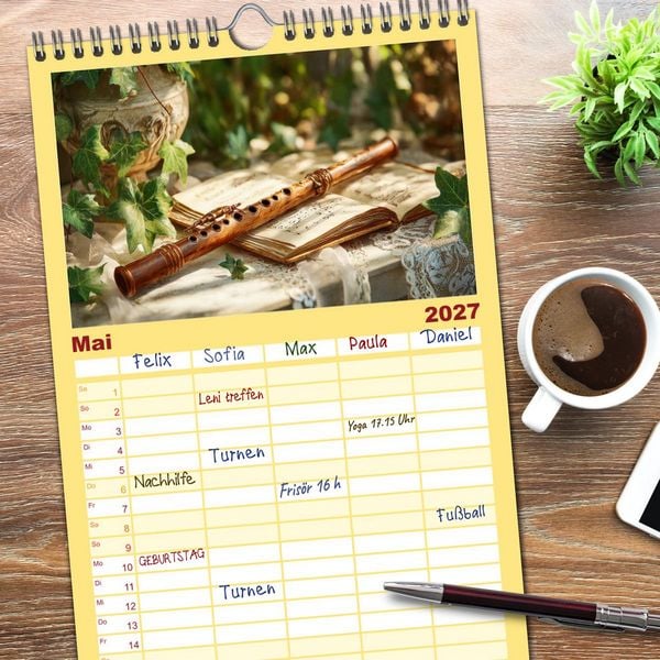 Produktbild: Familienplaner 2027 - Klang der Ewigkeit mit 5 Spalten (Wandkalender, 21 x 45 cm) CALVENDO
