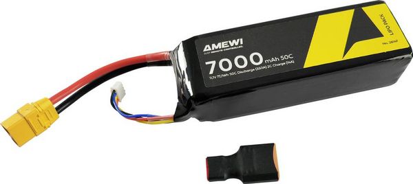 Produktbild: Amewi Modellbau-Akkupack (LiPo) 11.1V 7000 mAh Zellen-Zahl: 3 Hardcase XT90