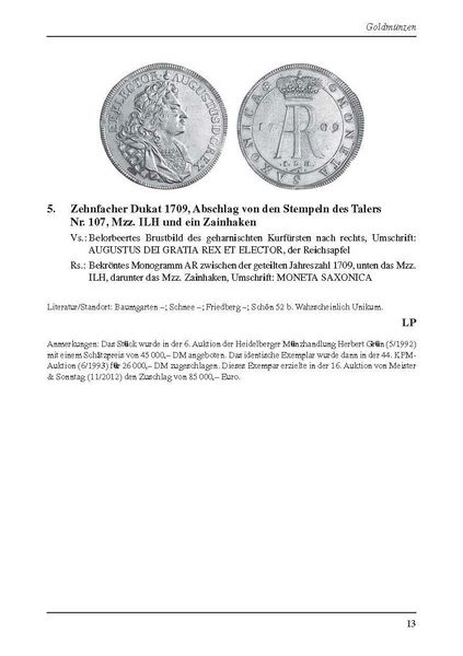 Produktbild: Die M&uuml;nzen Augusts des Starken