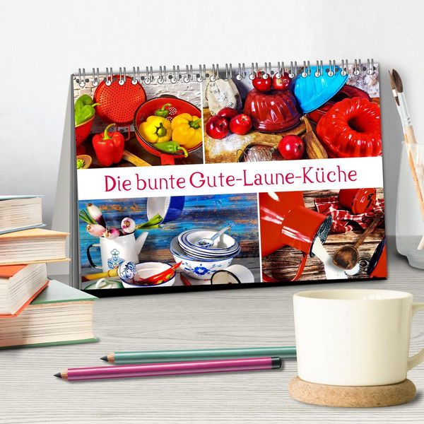 Produktbild: Die bunte Gute Laune K&uuml;che (Tischkalender 2026 DIN A5 quer), CALVENDO Monatskalender