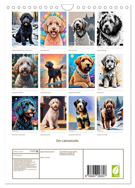 Produktbild: Der Labradoodle (Wandkalender 2026 DIN A4 hoch), CALVENDO Monatskalender