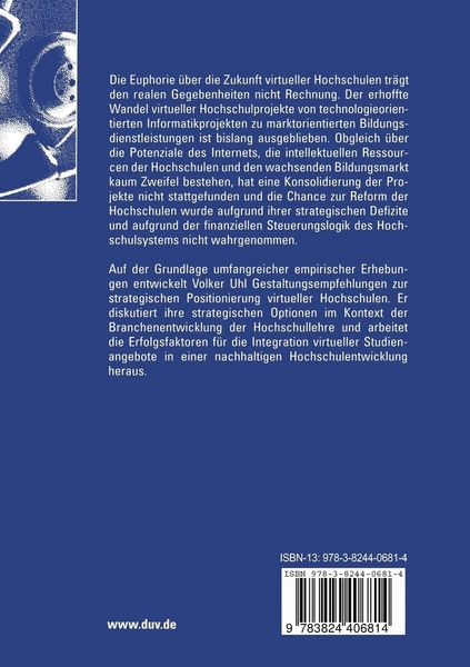Produktbild: Virtuelle Hochschulen auf dem Bildungsmarkt