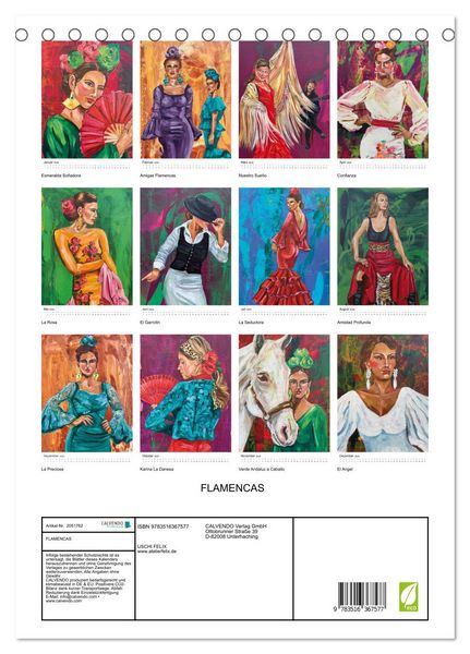 Produktbild: FLAMENCAS (Tischkalender 2026 DIN A5 hoch), CALVENDO Monatskalender