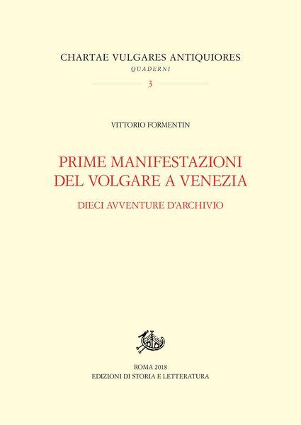 Produktbild: Prime manifestazioni del volgare a Venezia