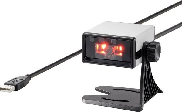Renkforce FS5022J 2D Barcode-Scanner Kabelgebunden 2D Imager Silber, Schwarz Desktop-Scanner (Stationär) USB