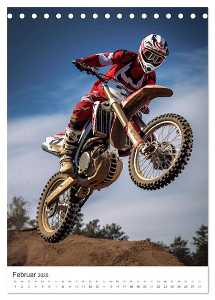 Produktbild: Motocross - Mit Leib und Seele dabei (Tischkalender 2026 DIN A5 hoch), CALVENDO Monatskalender