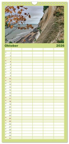 Produktbild: Familienplaner 2026 - K&uuml;stenregionen Deutschland mit 5 Spalten (Wandkalender, 21 x 45 cm) CALVENDO