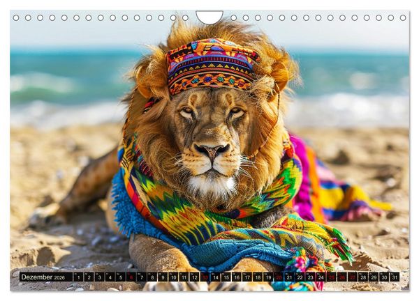 Produktbild: Savannen-Style. Stilvoller Raubkatzen-Chic (Wandkalender 2026 DIN A4 quer), CALVENDO Monatskalender