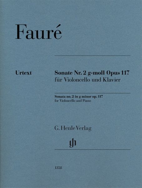 Produktbild: Gabriel Faur&eacute; - Violoncellosonate Nr. 2 g-moll op. 117