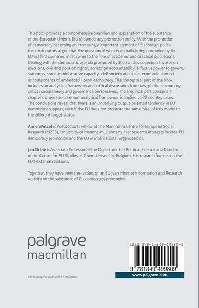 Produktbild: The Substance of EU Democracy Promotion