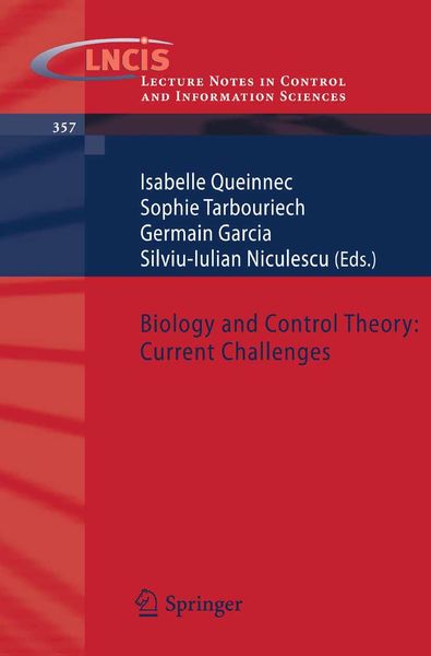 Produktbild: Biology and Control Theory: Current Challenges