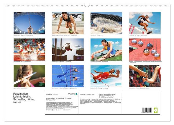 Produktbild: Faszination Leichtathletik: Schneller, h&ouml;her, weiter (Wandkalender 2027 DIN A2 quer), CALVENDO Monatskalender