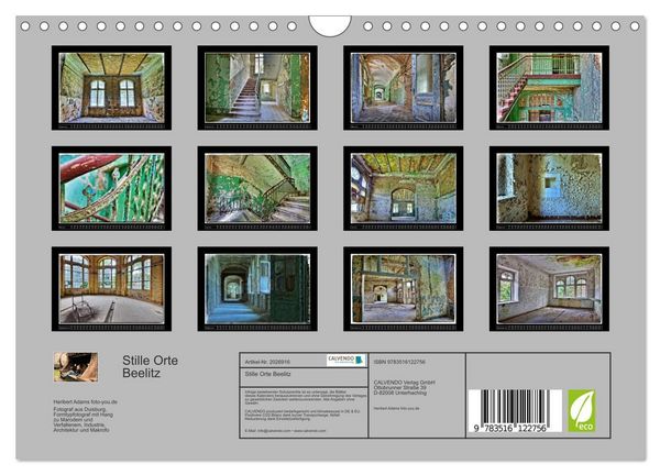 Produktbild: Stille Orte Beelitz (Wandkalender 2026 DIN A4 quer), CALVENDO Monatskalender