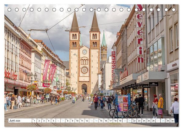 Produktbild: W&uuml;rzburg - Stadt mit Charme (Tischkalender 2026 DIN A5 quer), CALVENDO Monatskalender