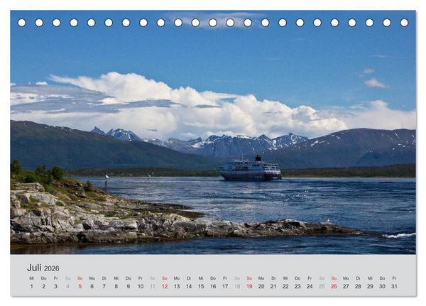 Produktbild: Norwegen - Land der Fjorde (Tischkalender 2026 DIN A5 quer), CALVENDO Monatskalender