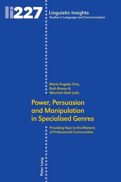 Produktbild: Power, Persuasion and Manipulation in Specialised Genres