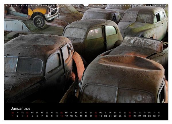 Produktbild: ROSTLAUBEN Die sch&ouml;nsten Autowracks (hochwertiger Premium Wandkalender 2026 DIN A2 quer), Kunstdruck in Hochglanz