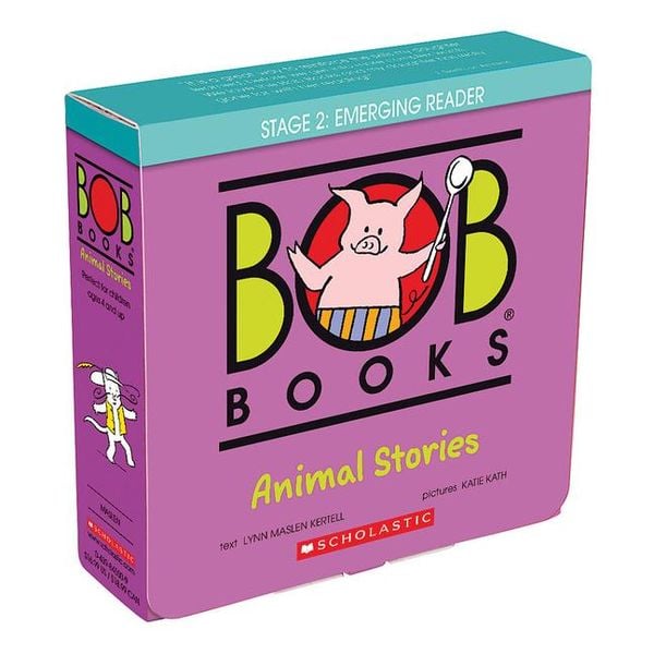Produktbild: Bob Books - Animal Stories Box Set Decodable Phonics Books, Ages 4 and Up, Kindergarten (Stage 2: Emerging Reader)