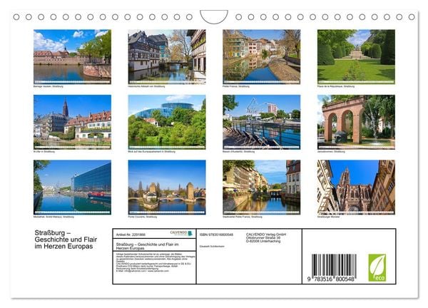 Produktbild: Stra&szlig;burg &ndash; Geschichte und Flair im Herzen Europas (Wandkalender 2027 DIN A4 quer), CALVENDO Monatskalender