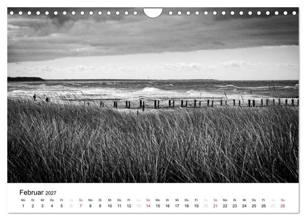 Produktbild: Ostseebad Zingst - Impressionen in Schwarz-Wei&szlig; (Wandkalender 2027 DIN A4 quer), CALVENDO Monatskalender