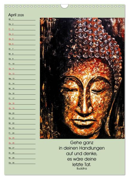 Produktbild: Lebensfreude Buddha (Wandkalender 2026 DIN A3 hoch), CALVENDO Monatskalender