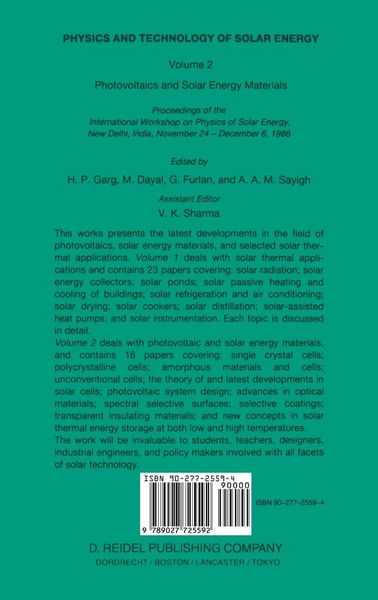 Produktbild: Physics and Technology of Solar Energy