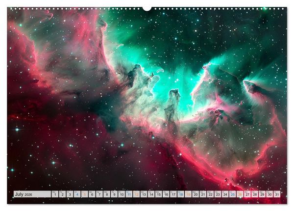 Produktbild: Dazzling Nebulae (Wall Calendar 2026 DIN A2 landscape), CALVENDO 12 Month Wall Calendar