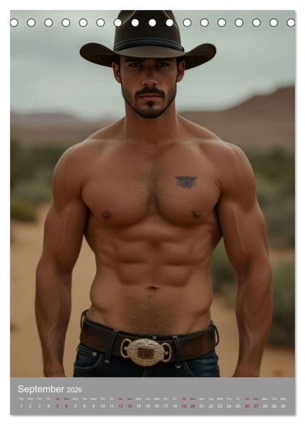 Produktbild: Masculine allure (Desk Calendar 2026 DIN A5 portrait), CALVENDO 12 Month DeskCalendar